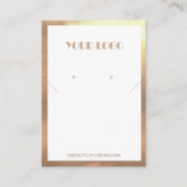 Wit Goud Lijst Moderne kettingen oorbellen Visitekaartje (Voorkant)