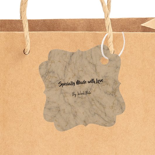 Wit Goud Marmer Business QR Code Verpakking Labels