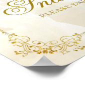 Wit Goud Mexicaanse Jongen Doop 1e Verjaardag Snac Poster (Hoek)