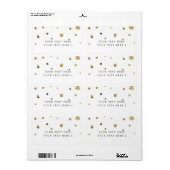 Wit & Goud Modern Stippen Party Pakket Label (Full Sheet)