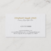 Wit & Goud  Paisley Kant Visitekaartje (Achterkant)