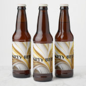 Wit Goud Retro  Bier Etiket (Flessen)