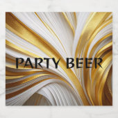 Wit Goud Retro  Bier Etiket (Enkel label)