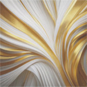 Wit Goud Retro  Sticker (Voorkant)