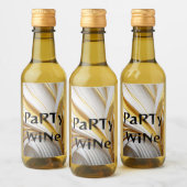 Wit Goud Retro Wijn Etiket (Flessen)