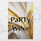 Wit Goud Retro Wijn Etiket (Enkel label)