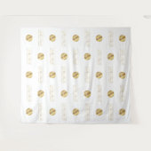 Wit & Goud Twee Logo's Step & Repeat-evenement Wandkleed (Voorkant (horizontaal))