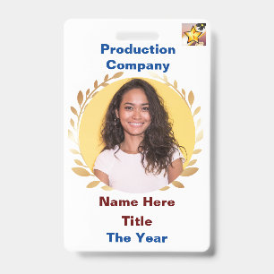 Wit Gouden Blad Badge
