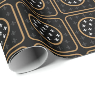 Wit Gouden Fleur de Lis Cadeaupapier