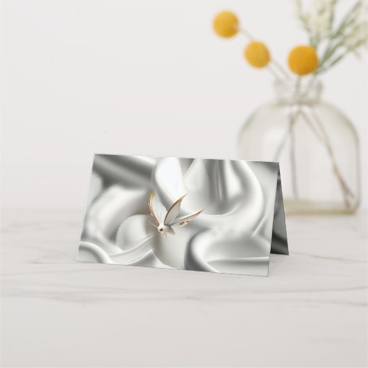 Wit Gouden Rozen, Champagne Zijde & Vlinders (Achterkant)