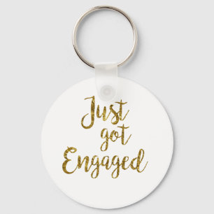 Wit & Gouden Script Net Verliefd Geraakt Sleutelhanger
