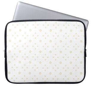 Wit Gouden Zinnia Zon Laptop Sleeve