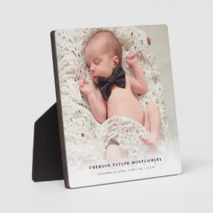 Wit Gradiënt Nieuwe Baby Foto Weergave Ontwerp Fotoplaat