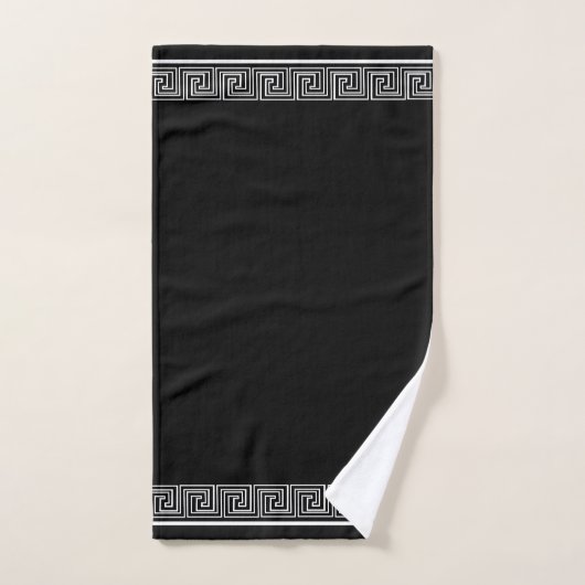 Wit Grecian Frieze Design Bad Handdoek (Handdoek)