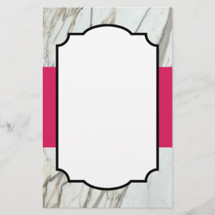 Wit grieks marmer fuchsia modern design papier