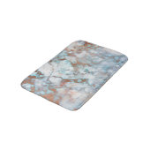 Wit Grijs Blauw Marmeren Steen Bruin Glitter Badmat (Gekanteld)