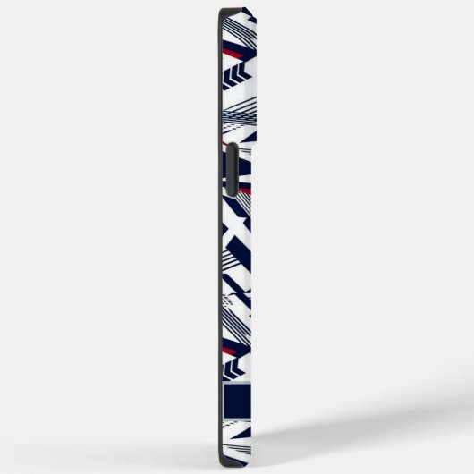 wit grijs donkerblauw rood geometrisch Case-Mate iPhone case (Achterkant / Rechts)