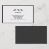 Wit Grijs Grenspatroon Plain Chic Visitekaartje (Voorkant / Achterkant)