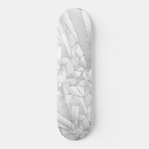 Wit grijs kristalkartondeklaag skateboard