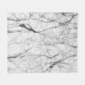 Wit grijs marmer textuur fleece deken (Voorkant (Horizontaal))