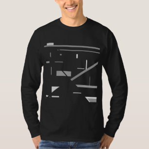 Wit Grijs Verspreid Geometrische Vormen Abstracte T-shirt