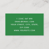 Wit & Groen Grass Gazon Care Yard Werk Minimaal Visitekaartje (Achterkant)