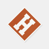 Wit Groot modern Initiaal | Roest Servet (Hoek)