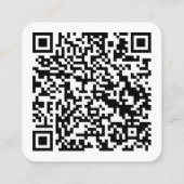 Wit hallo | QR-code Social Media Vierkante Visitekaartje (Achterkant)