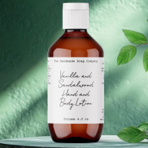 Wit handgeschreven cosmeticafleslabel