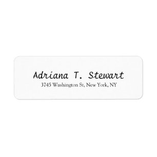 Wit Handschrift Professioneel Elegant Eenvoudig Etiket
