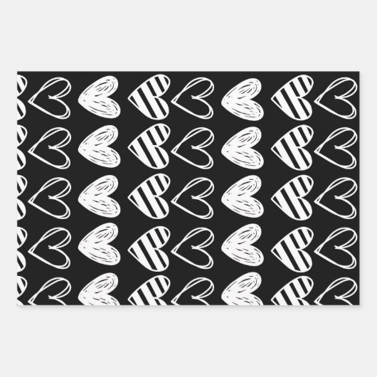 Wit hart #24 inpakpapier vel (Voorkant)