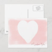 Wit hart briefkaart (Voorkant / Achterkant)