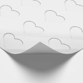 Wit hart cadeaupapier (Hoek)