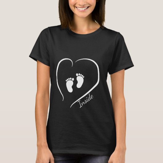 Wit hart en Baby T-shirt (Voorkant)