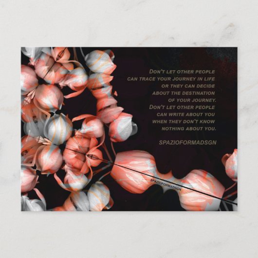 "Wit hart in zwart van zon" & Reis Briefkaart (Voorkant)