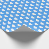 wit harten Patroon Manganese Blue Cadeaupapier (Hoek)