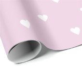 wit hartpatroon cadeaupapier (Rol Hoek)
