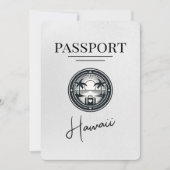 Wit Hawaii paspoort Bewaar de datum Save The Date (Voorkant)