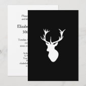 Wit hertshoofd met gewei kaart (Voorkant / Achterkant)