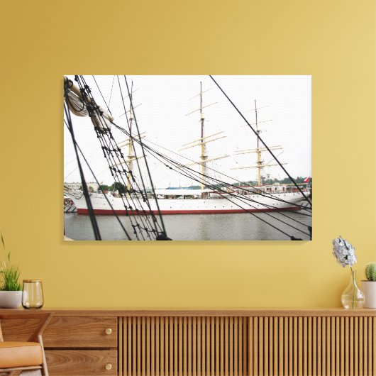 Wit hoog schip - Canvas (Insitu (Woonkamer))