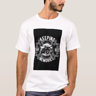 Wit houdt je beste herinneringen camera T-shirt