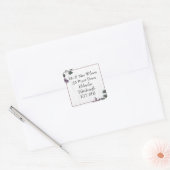 Wit Hout Paarse Bloemen Adres Stickers (Envelop)