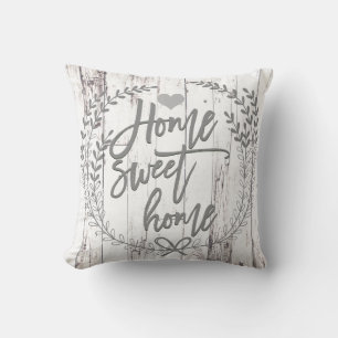Wit Hout Rustieke Boerderij Thuis Sweet Home Kussen