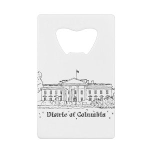 Wit huis Vacation Tekening Vacation Art Travelin Kredietkaart Flessenopener