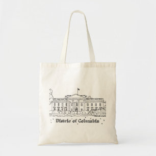 Wit huis Vacation Tekening Vacation Art Travelin Tote Bag