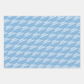 Wit | Ice Blue | Kerstmis Inpakpapier Vel (Voorkant 2)