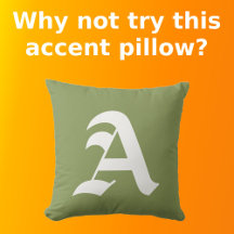 Wit Initiaal Monogram op olijfgroen minimalistisch