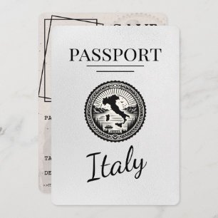 Wit Italië paspoort Save The Date