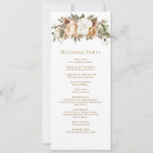 Wit Ivoor Goud Kerst Bloemen Trouwprogramma (Achterkant)