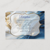 Wit & ivoorgoud marmer op een zijde informatiekaartje (Voorkant)